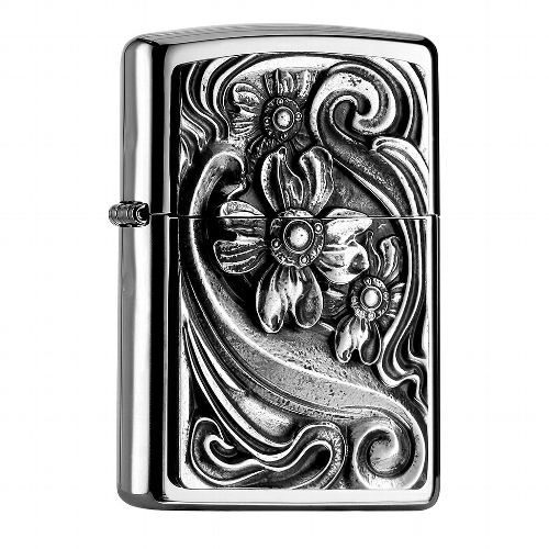 Zippo Chrom poliert Floral Flourishes 