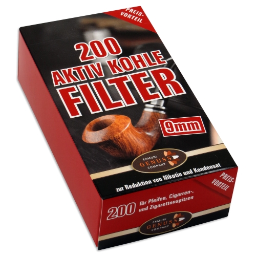 Ermuri Aktivkohle Filter 9mm 200er 